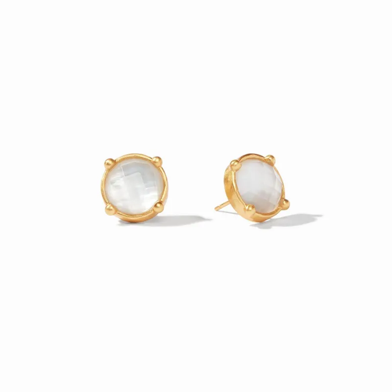 Honey Stud Earrings | Iridescent Clear Crystal sold by Belletique