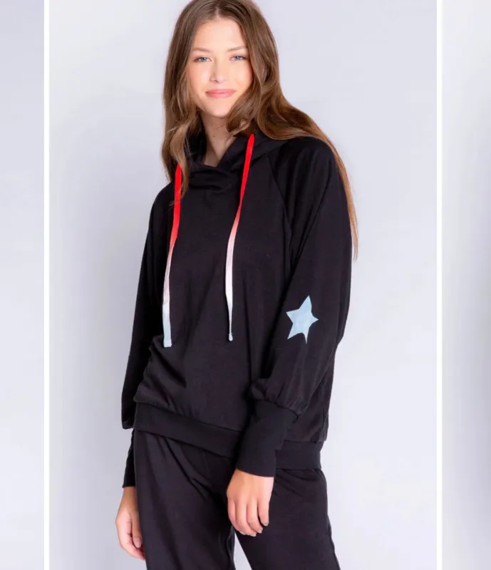 Happy Vibes Hoody sold by Belletique