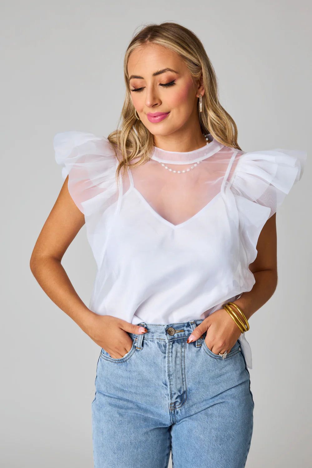 Kaycee White Top sold by Belletique product image thumbnail 3
