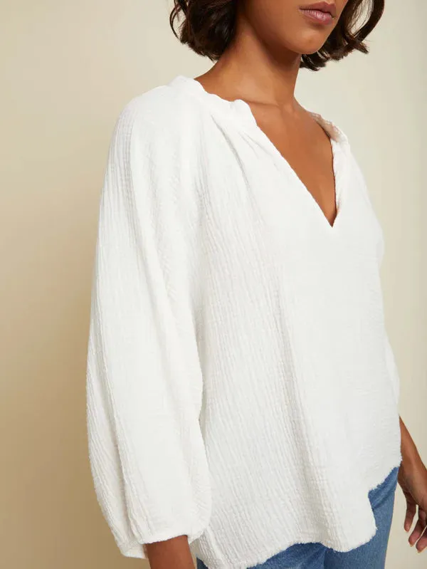 Mimi Blouse | White sold by Belletique product image thumbnail 5