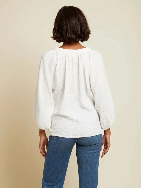 Mimi Blouse | White sold by Belletique product image thumbnail 4