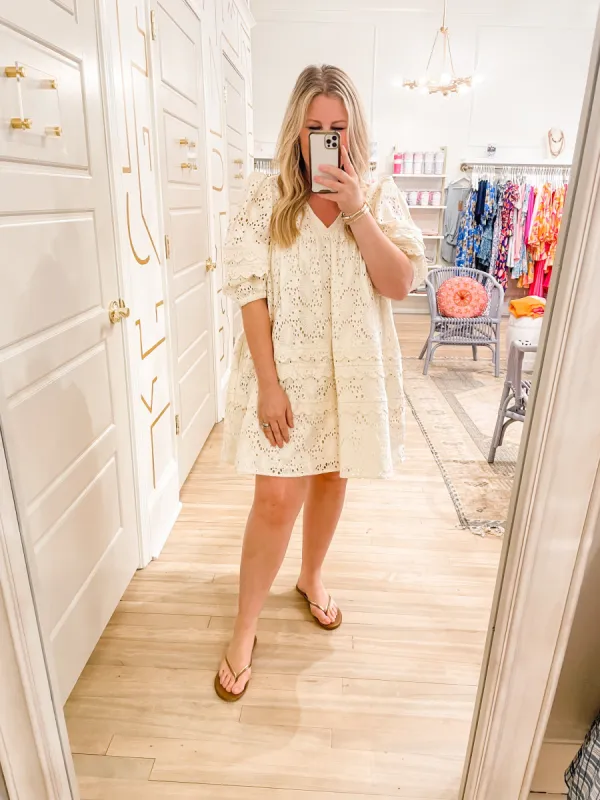 Gracie Dress | Eyelet sold by Belletique