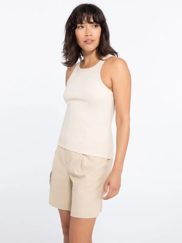 Perfect Rib Tank | Clean Sand sold by Belletique