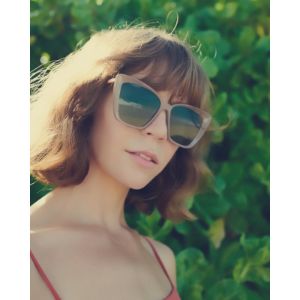 Aloha Fox Sunglasses | Tan/Green sold by Belletique