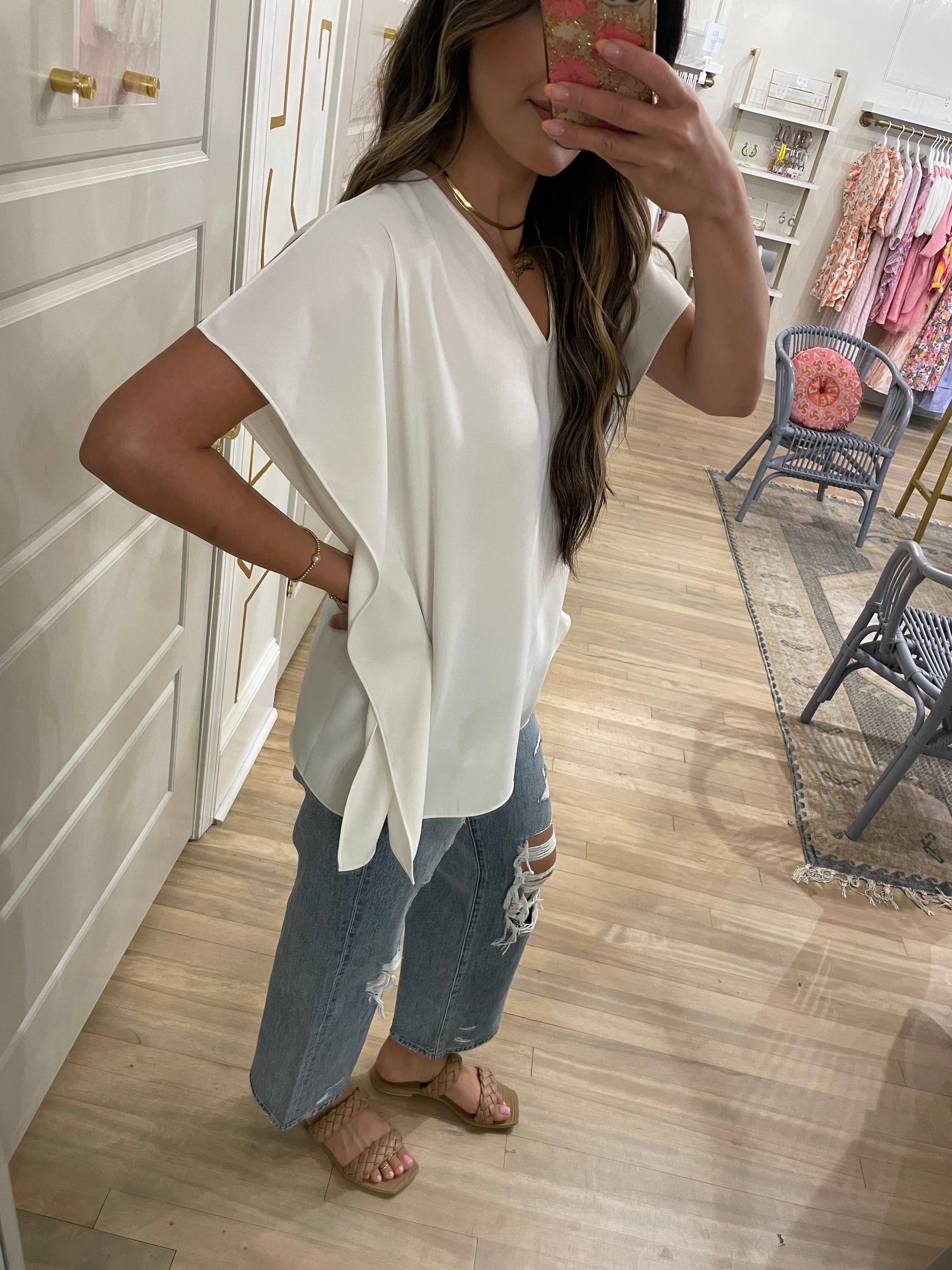 Victoria Blouse | Ivory sold by Belletique product image thumbnail 3