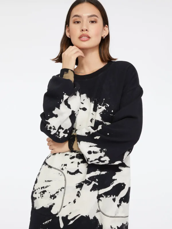 The Sweatshirt Dress Markings Tie Dye sold by Belletique