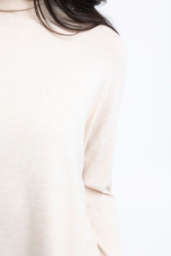 Oatmeal Turtleneck Sweater sold by Belletique product image thumbnail 3