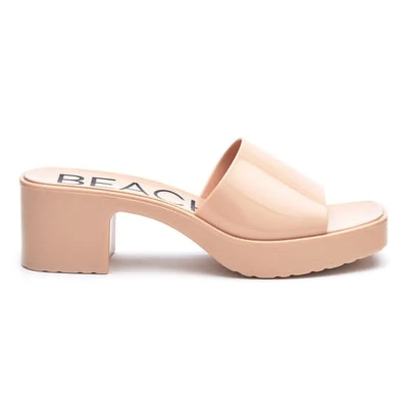Wade Heeled Sandal | Nude sold by Belletique