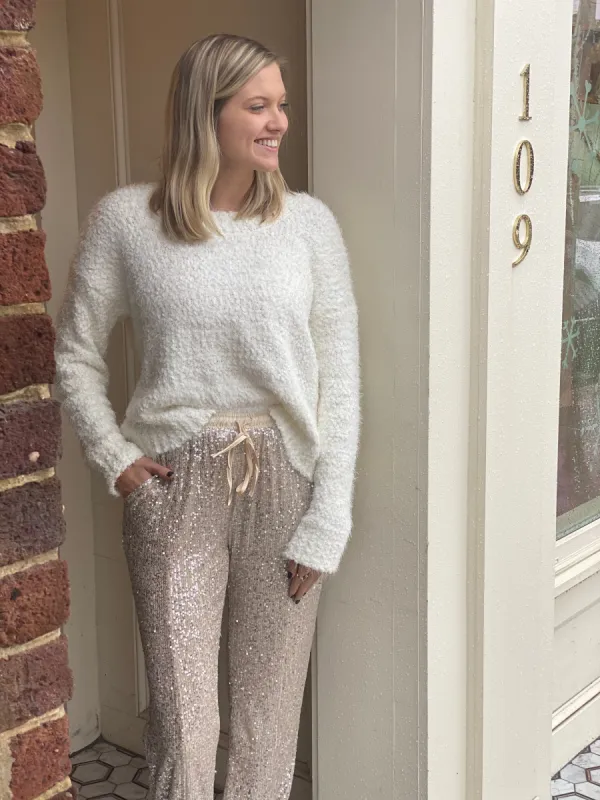 Sequin Banded Jogger Pant sold by Belletique