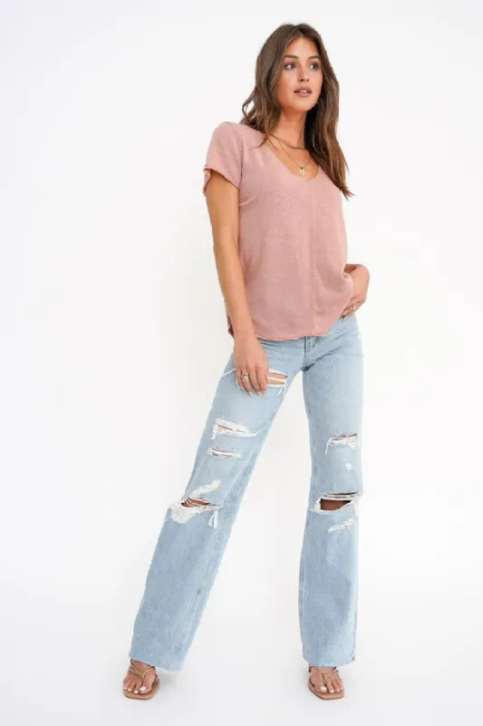 Wearever Tee | Rose Clay sold by Belletique