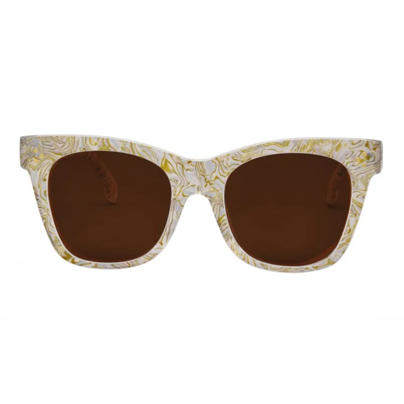 Stevie Sunglasses | Sea Pearl Brown sold by Belletique
