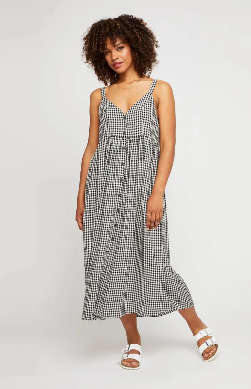 Mackenzie Dress | Black Gingham sold by Belletique