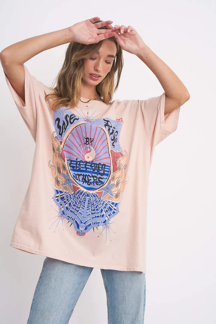 We Rise Tee | Cameo Rose sold by Belletique