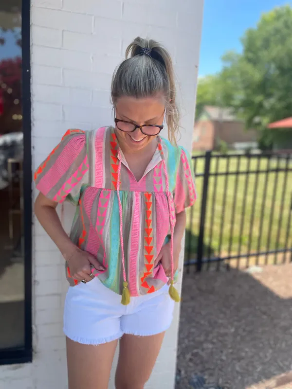 Emma Embroidered Top sold by Belletique