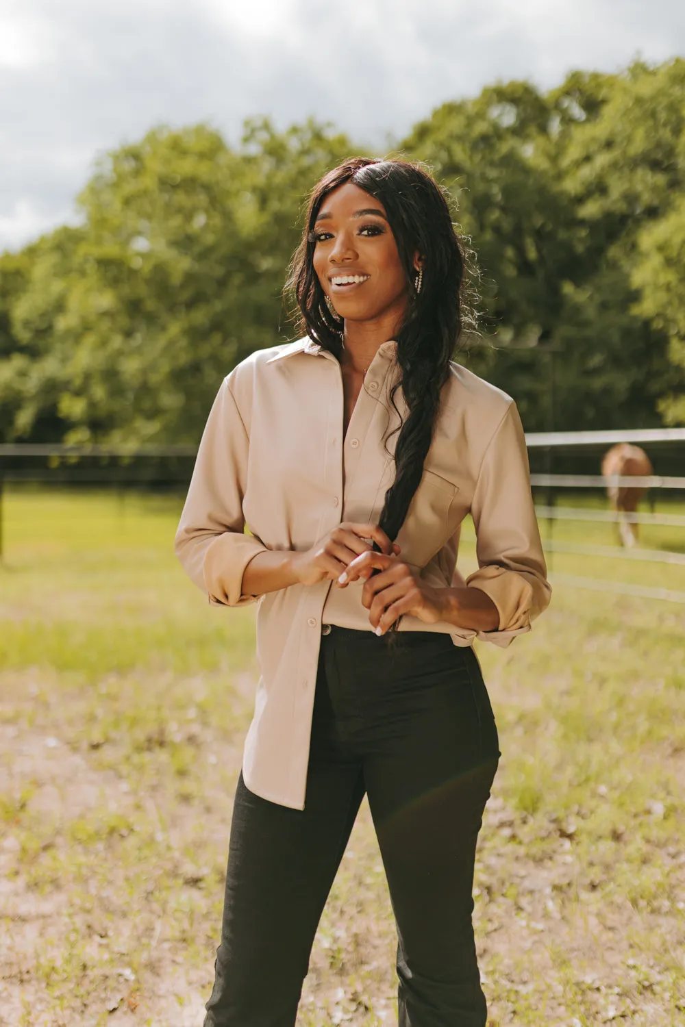 Brielle Espresso Top sold by Belletique