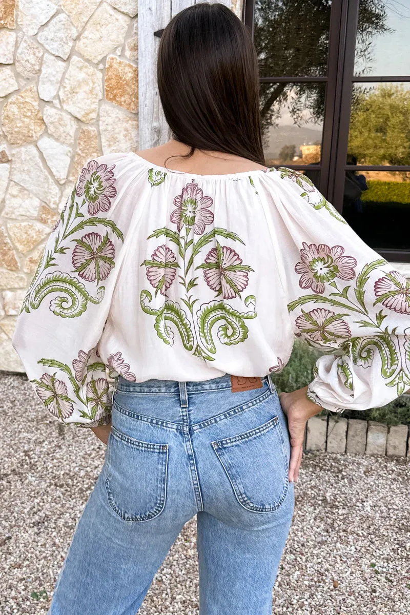 Frances Blouse | Maeve Flowers sold by Belletique product image thumbnail 4