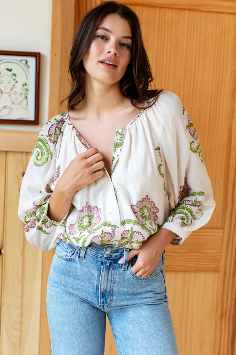 Frances Blouse | Maeve Flowers sold by Belletique product image thumbnail 2