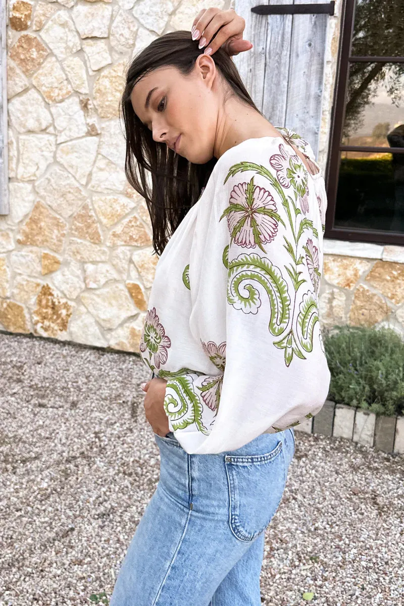 Frances Blouse | Maeve Flowers sold by Belletique product image thumbnail 3