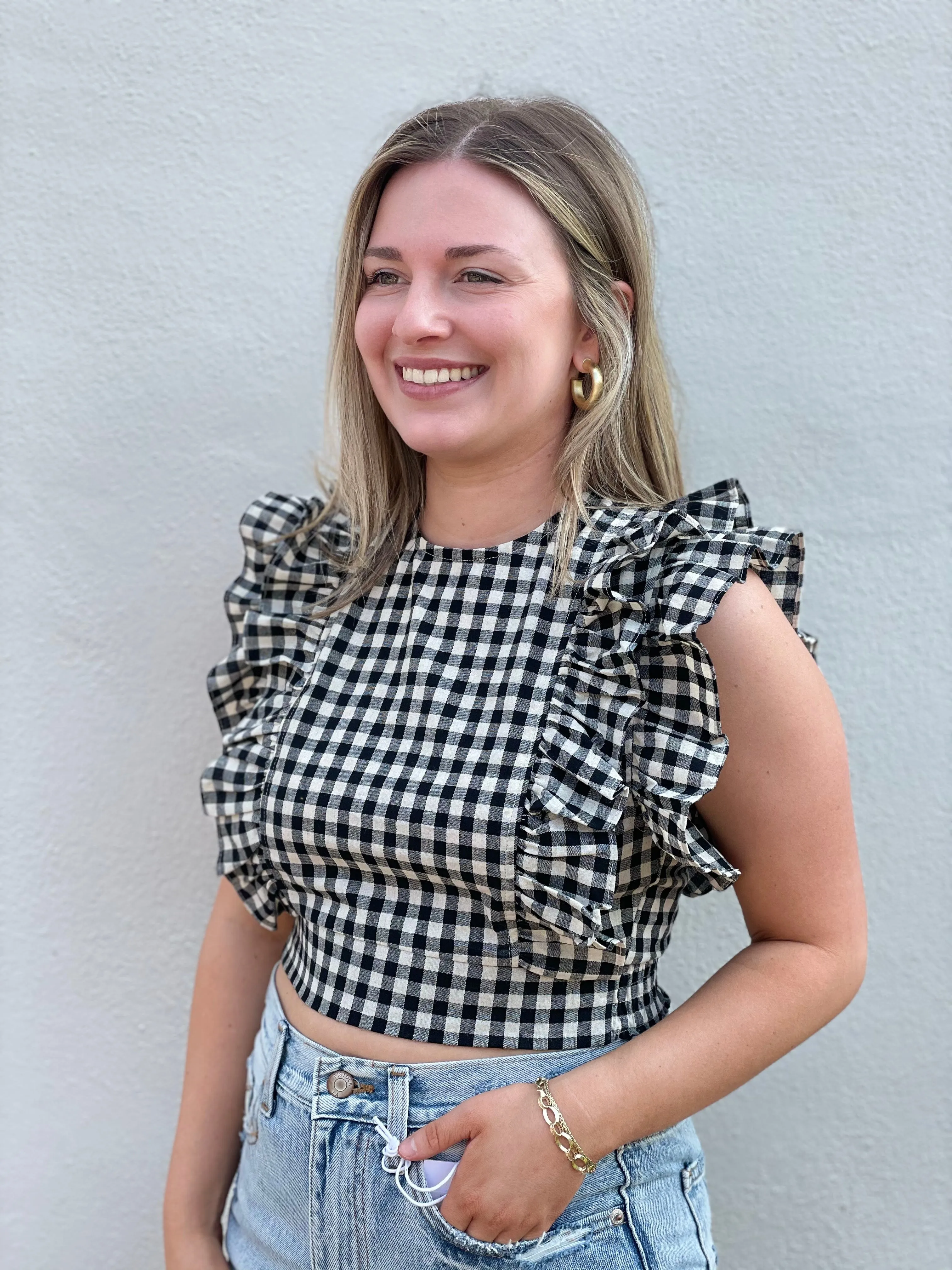 Gingham Tank Top sold by Belletique