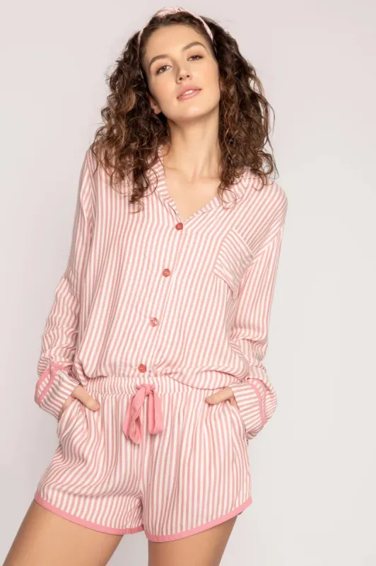 Stripe Hype PJ Set sold by Belletique