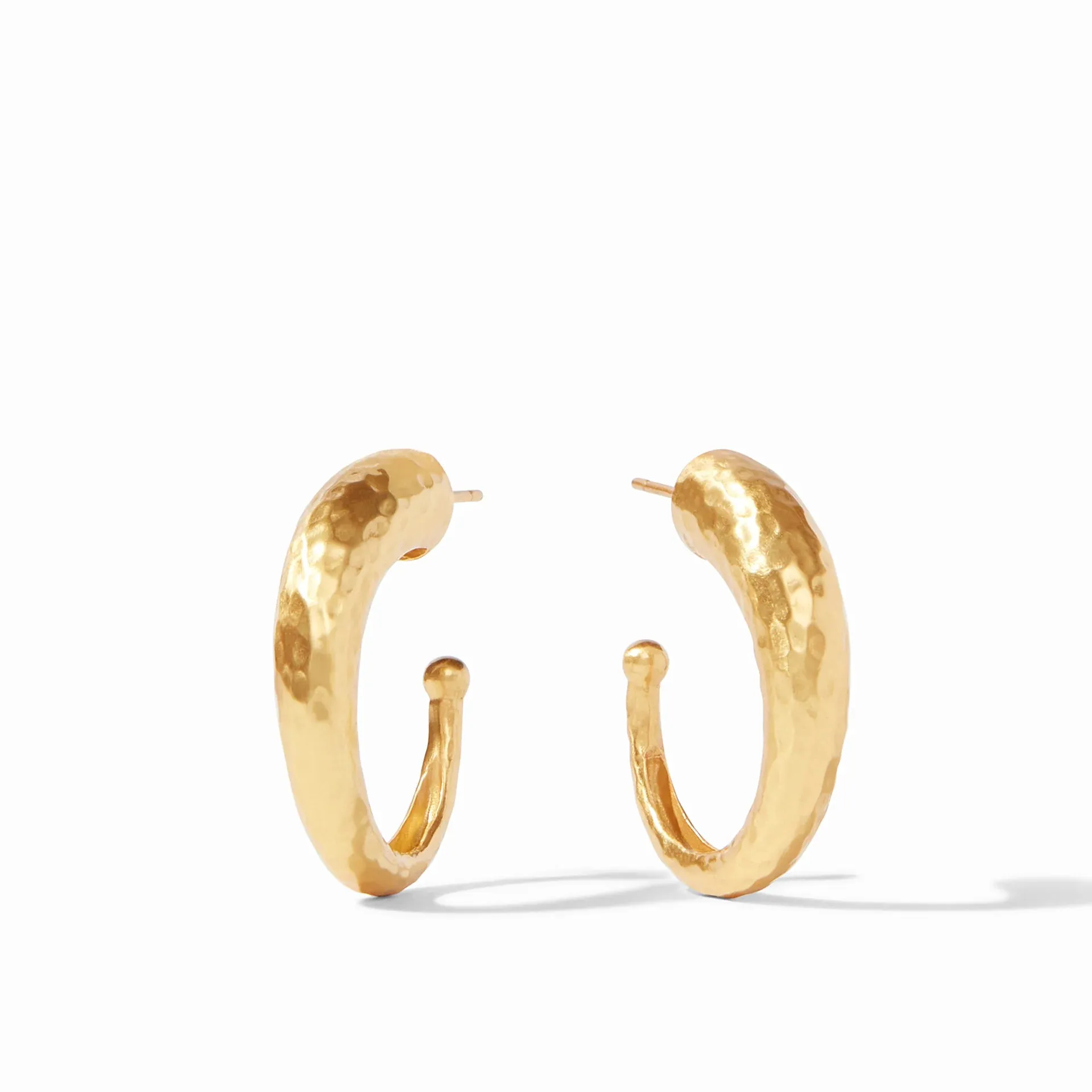 Gold Hammered Hoop Earrings | Medium sold by Belletique