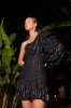 Lurex Stripes Mini Dress sold by Belletique