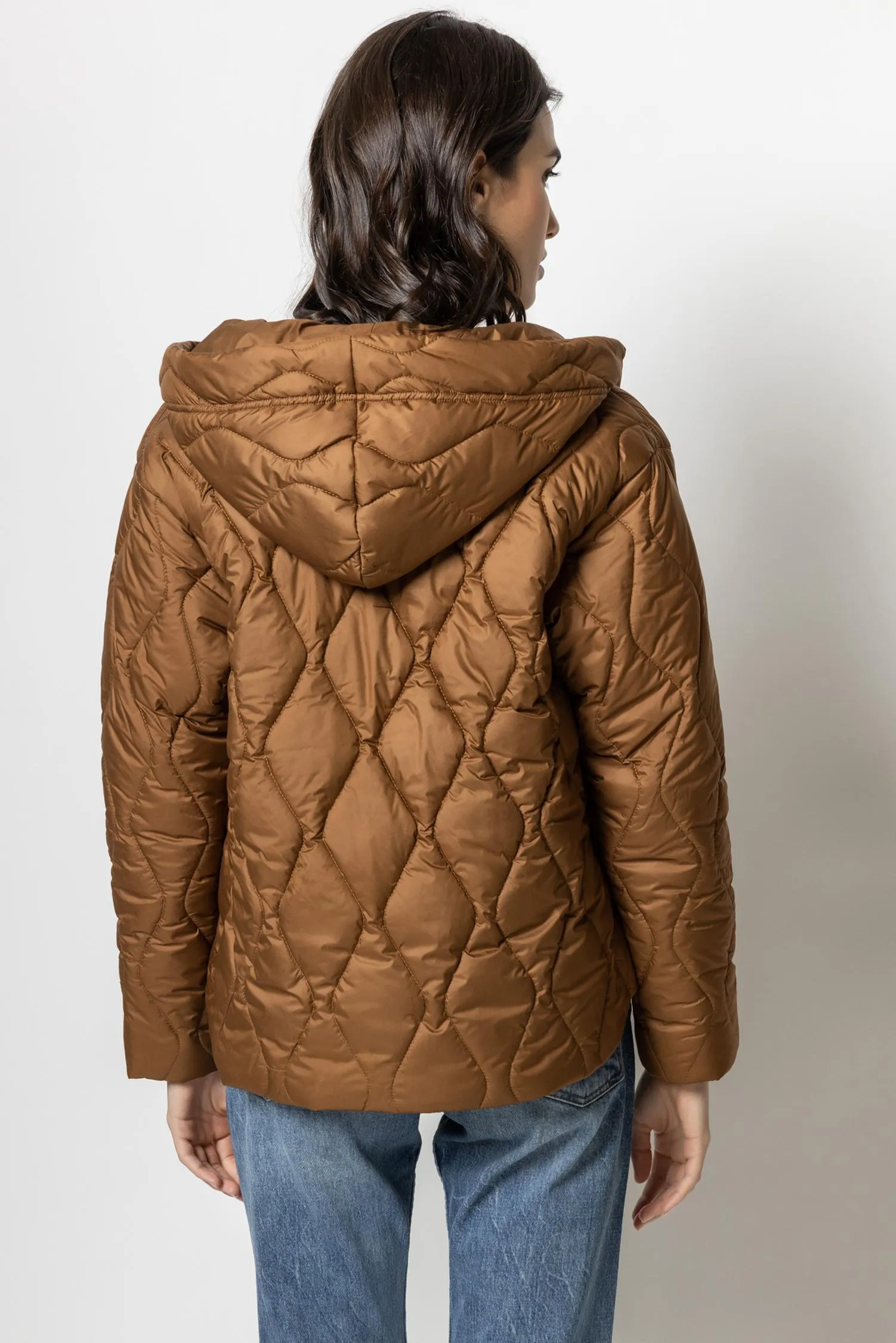 Hooded Snap Front Jacket | Hazelnut sold by Belletique product image thumbnail 3
