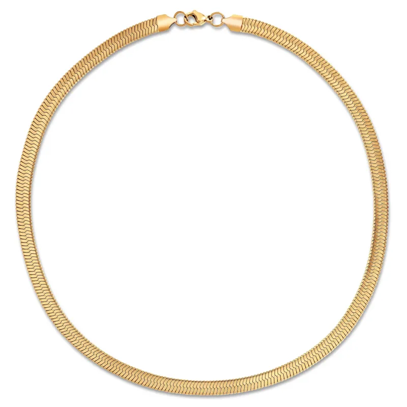 Paola Herringbone Chain Necklace sold by Belletique