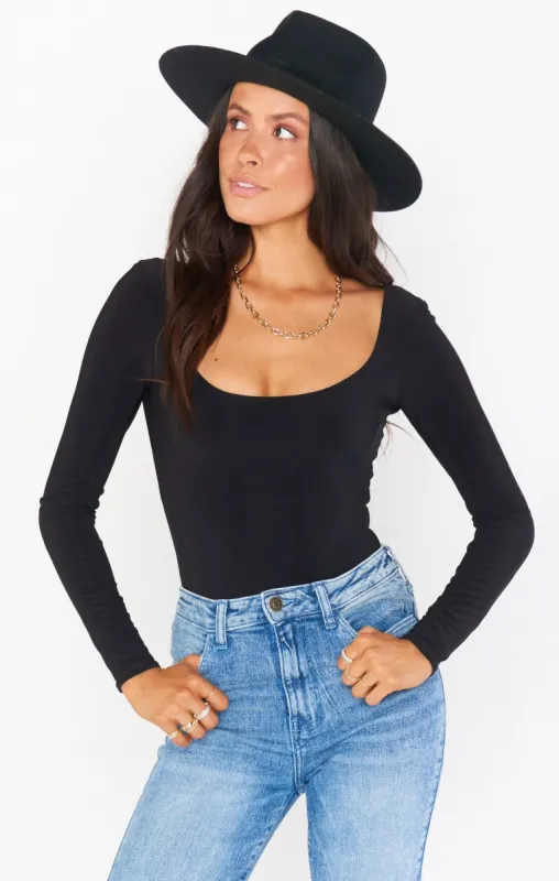 Bridgett Bodysuit | Black sold by Belletique