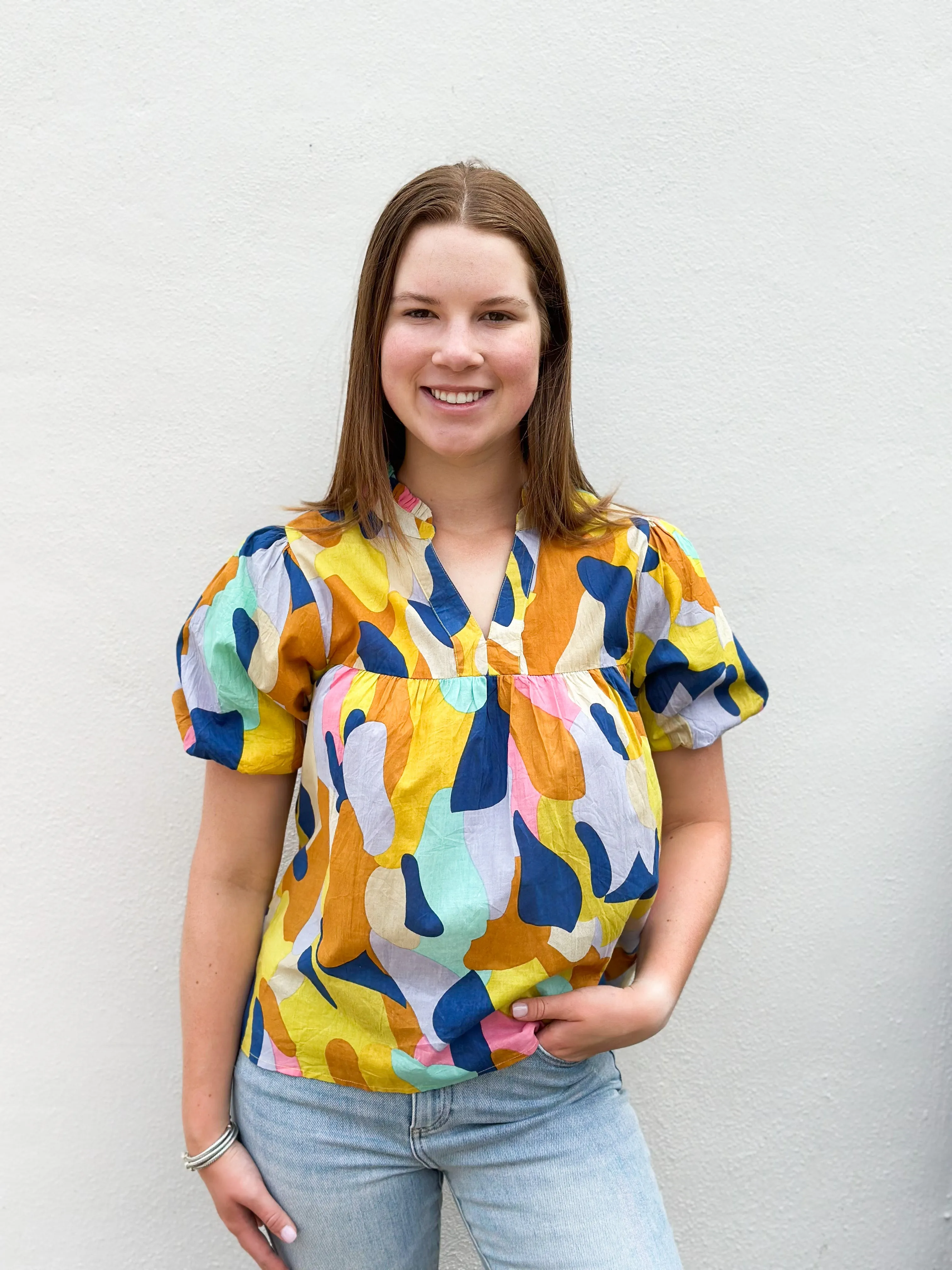 Baxter Top | Multicolor sold by Belletique