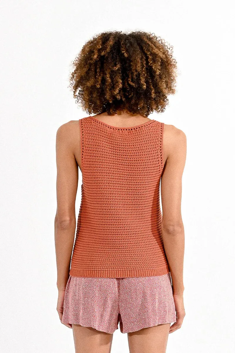 Kendrick Knitted Tank Top | Caramel sold by Belletique product image thumbnail 3