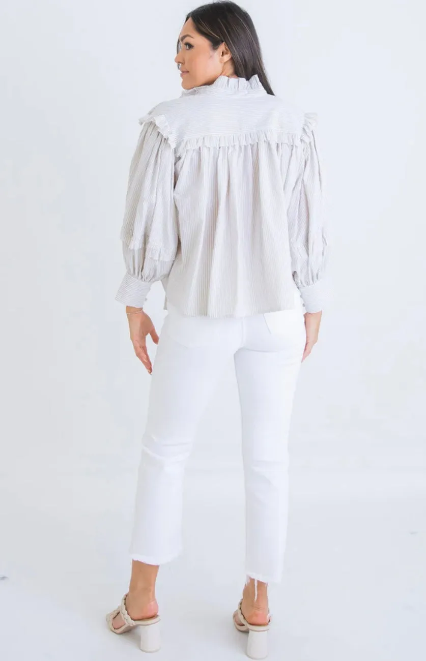 Stripe Seersucker Top sold by Belletique product image thumbnail 5