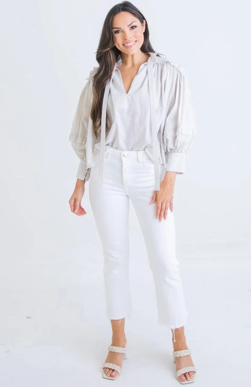 Stripe Seersucker Top sold by Belletique product image thumbnail 4