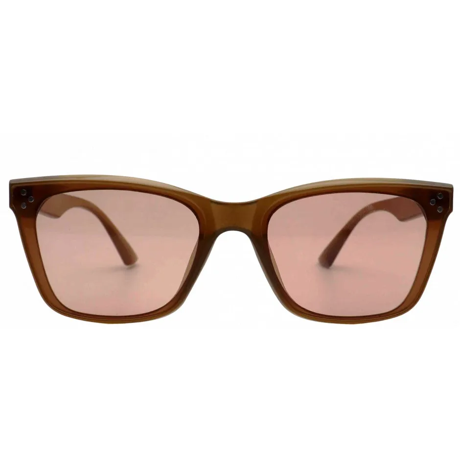 Kiki Sunglasses | Moss Brown sold by Belletique