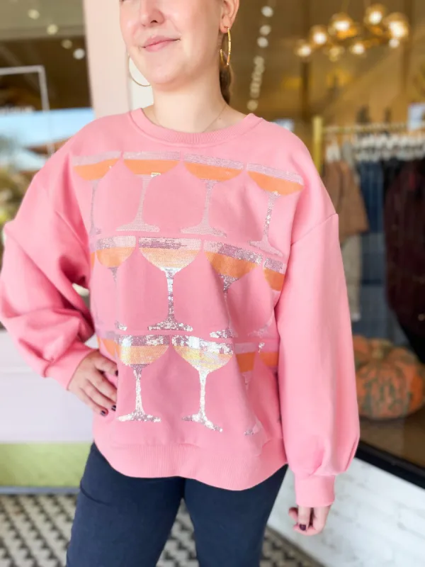 Champagne Tower Sweatshirt sold by Belletique