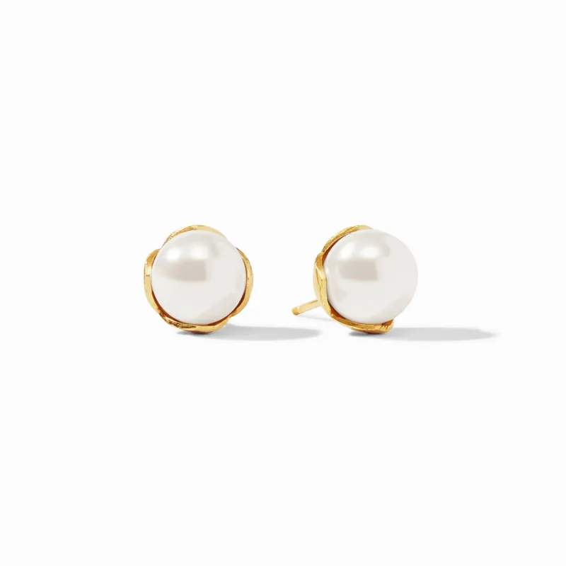 Penelope Pearl Stud Earrings | Medium sold by Belletique