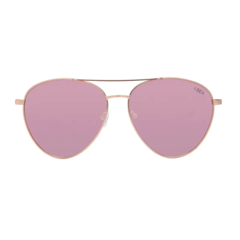 Charlie Sunglasses | Gold/Rose Gold Mirror Polarized sold by Belletique