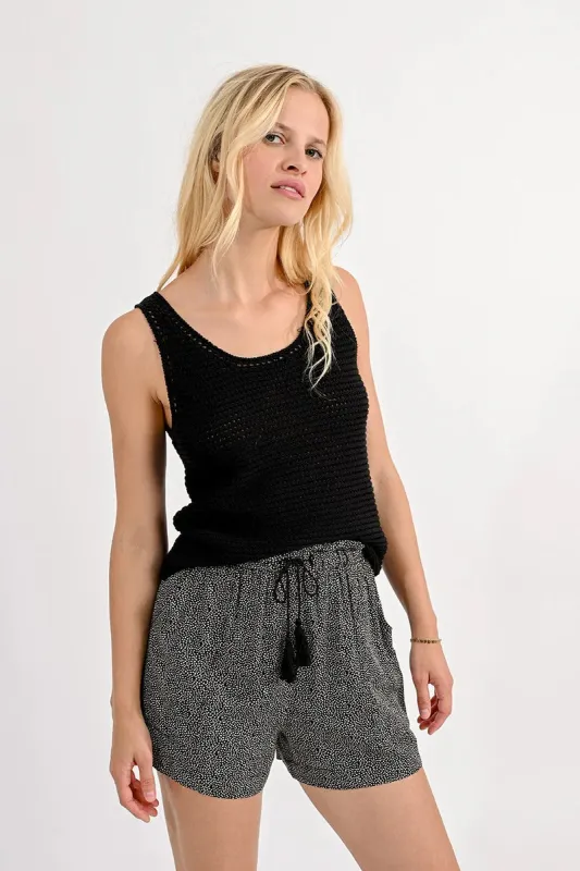 Kendrick Knitted Tank Top | Black sold by Belletique