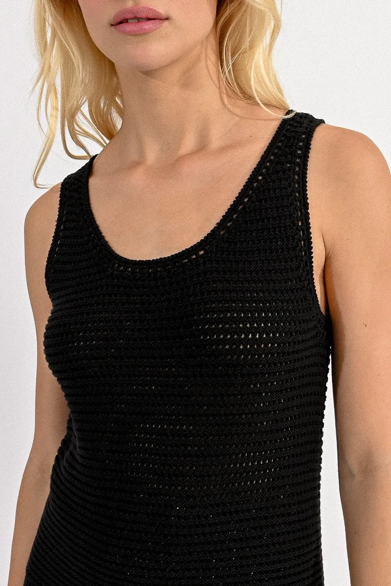 Kendrick Knitted Tank Top | Black sold by Belletique product image thumbnail 2