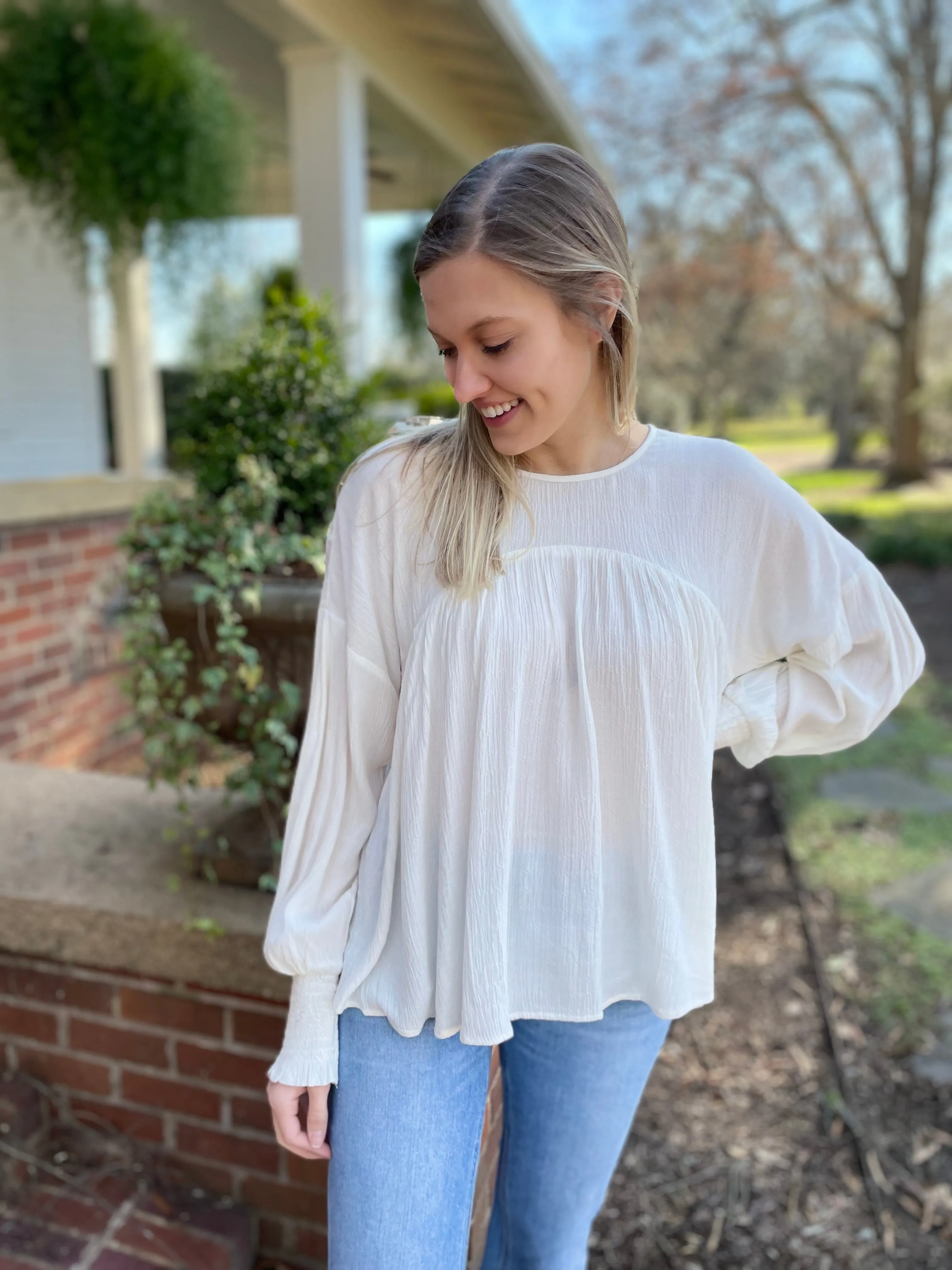 Penelope Top | Ecru sold by Belletique product image thumbnail 3