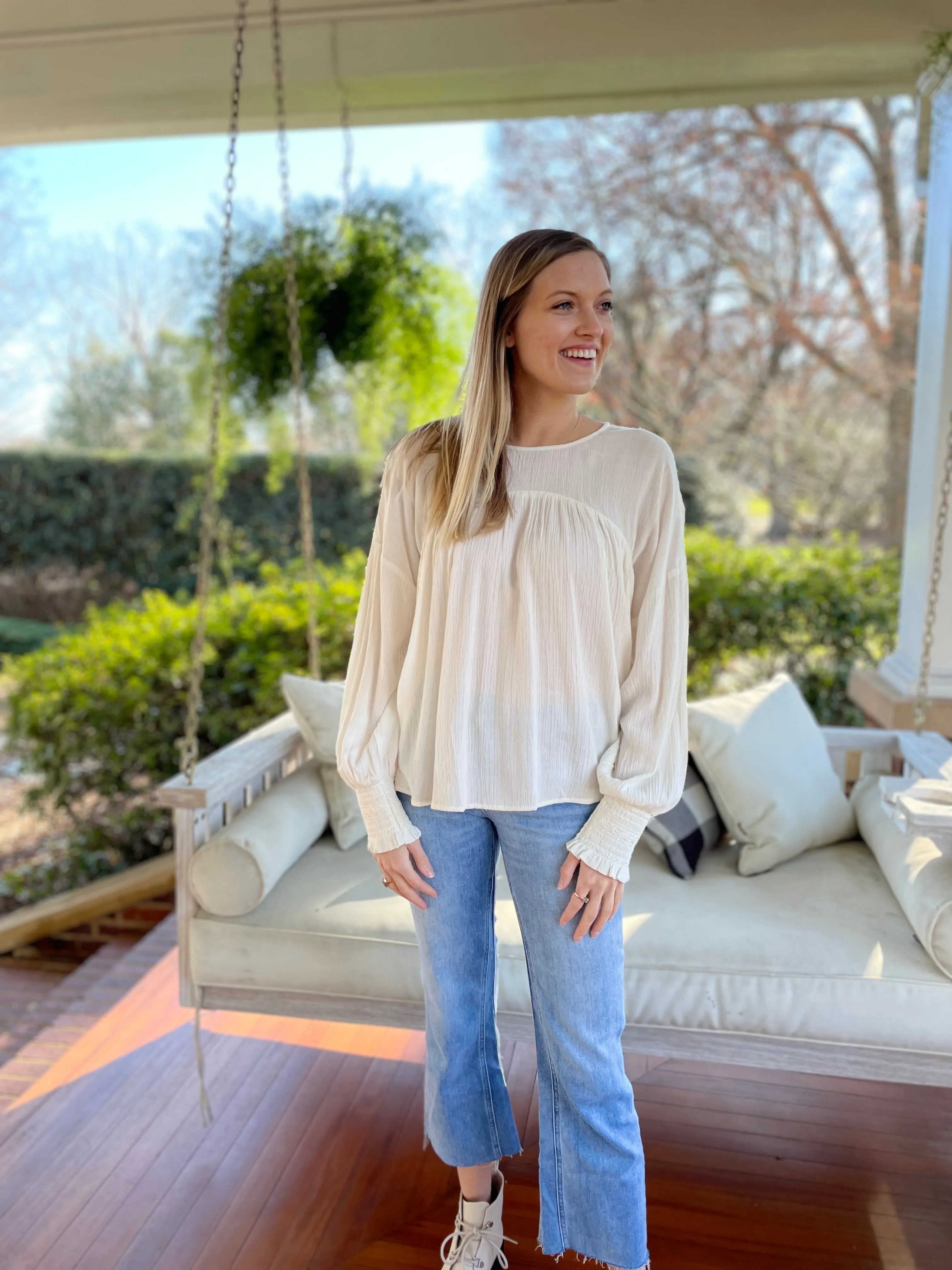 Penelope Top | Ecru sold by Belletique product image thumbnail 2