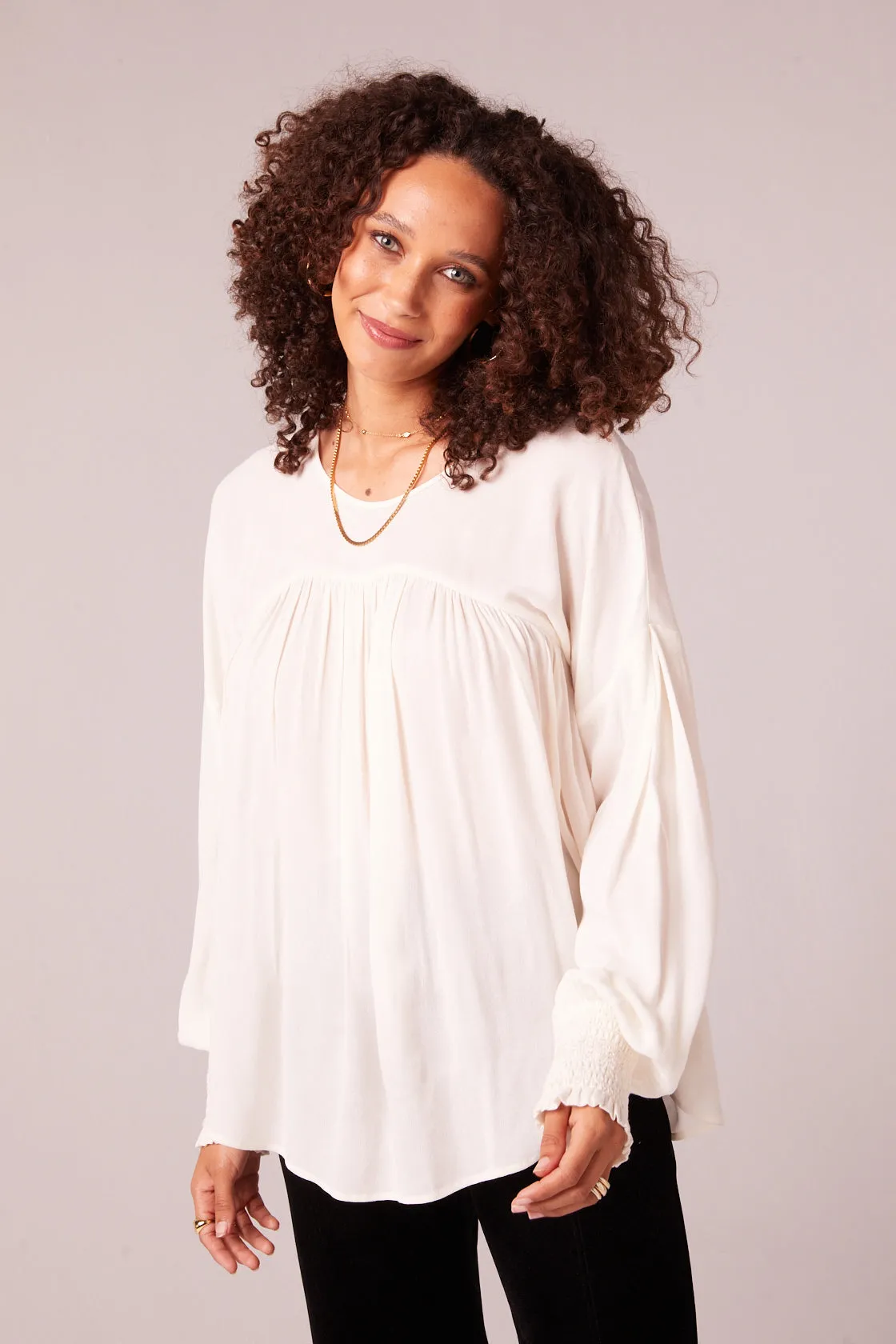 Penelope Top | Ecru sold by Belletique