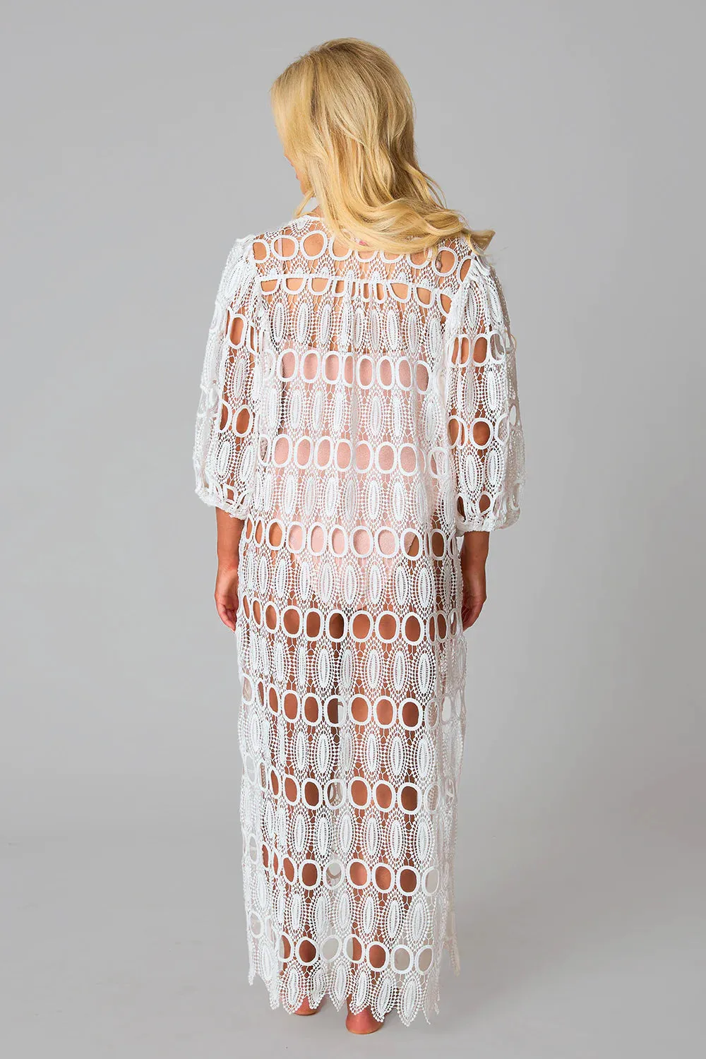 Pamela Eyelet Maxi Dress | White sold by Belletique product image thumbnail 5