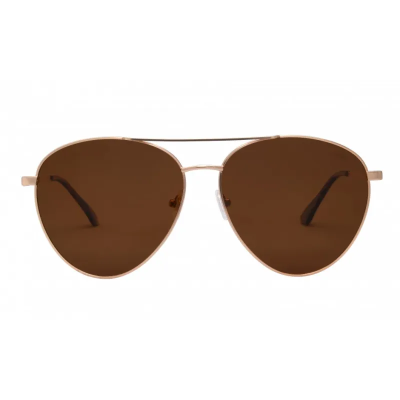 Charlie Sunglasses | Gold + Brown Polarized sold by Belletique