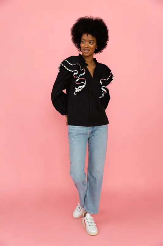 Grady Blouse | Black sold by Belletique