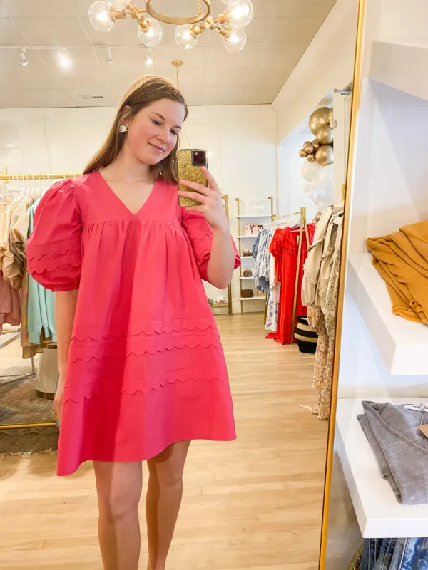 Gracie Dress | Hot Pink sold by Belletique
