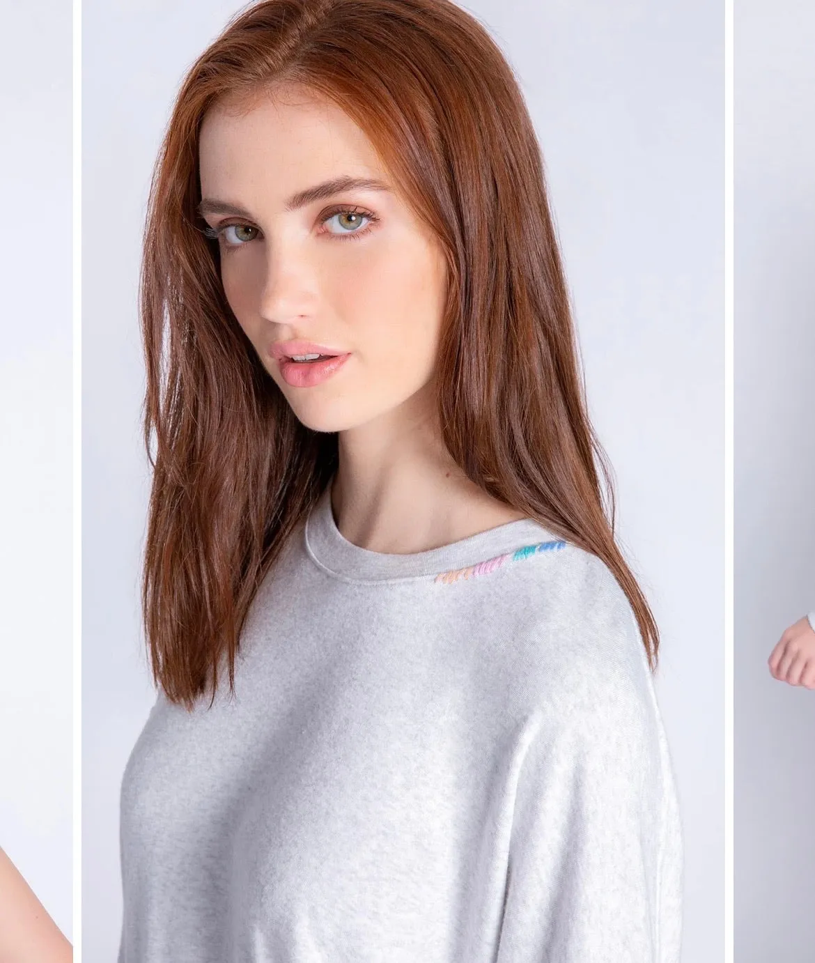 Long Sleeve Heathered Gray Top sold by Belletique