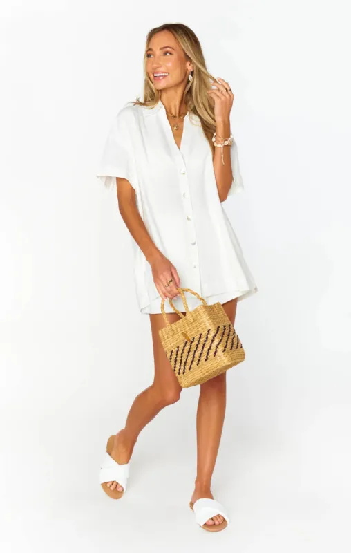 Parker Button Down | White Linen made by Belletique