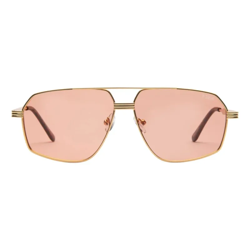 Bliss Sunglasses | Gold/Amber sold by Belletique