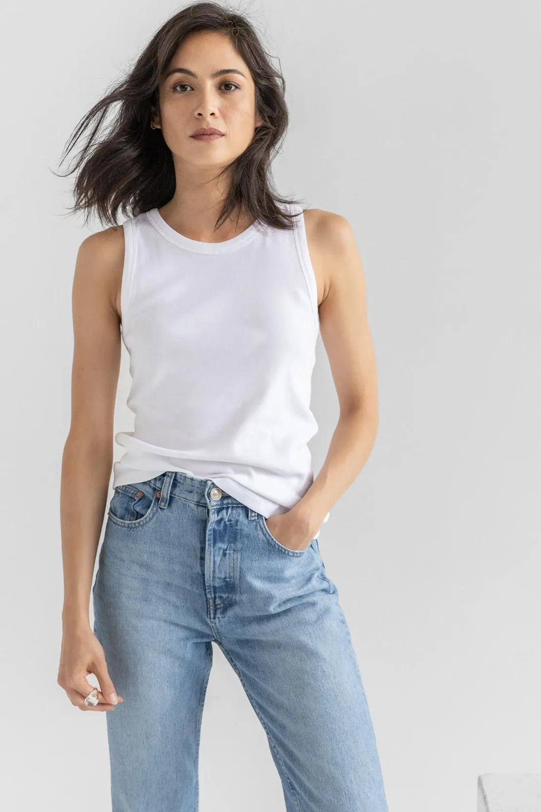 Jewel Tank | White sold by Belletique